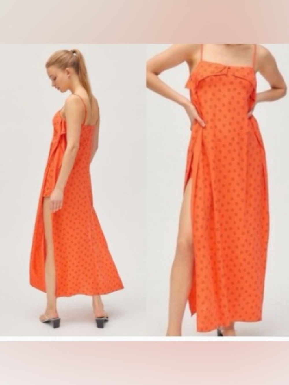 Urban Outfitters Romper Maxi Dress with High Slit Women’s Small Flowy Skort